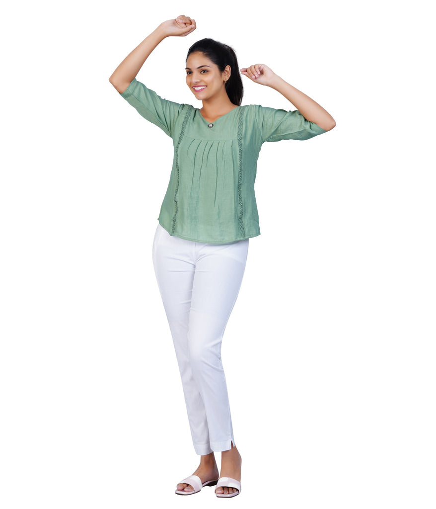Happy Bunny Pencil Pant (Cotton Rayon Lycra )